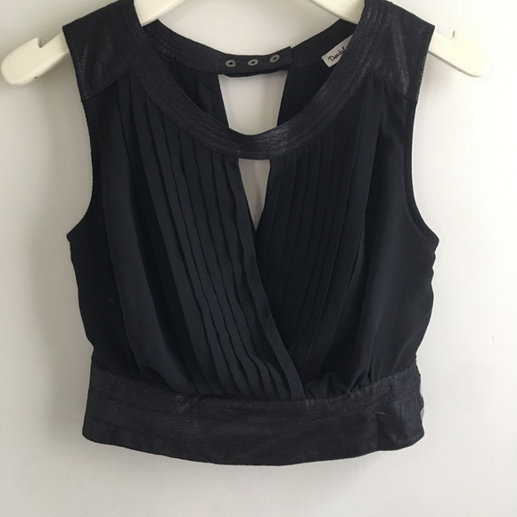Double Zero Tops - 3/$25 Double Zero | Black Wrap Crop Top
